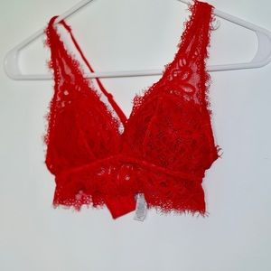 Aerie red lace bralette